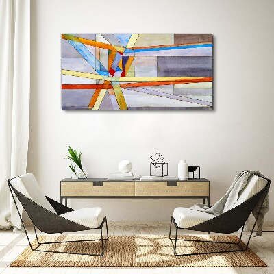 Tablou canvas Geometria liniilor colorate
