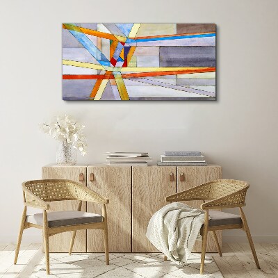 Tablou canvas Geometria liniilor colorate