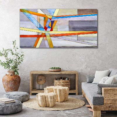 Tablou canvas Geometria liniilor colorate
