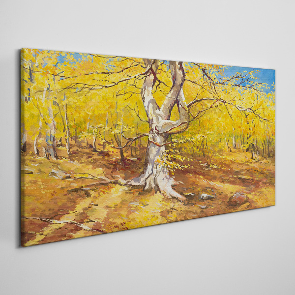 Tablou canvas Pădurea de aur în aură de toamnă