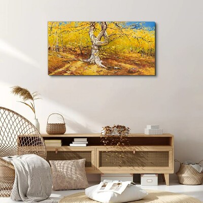 Tablou canvas Pădurea de aur în aură de toamnă