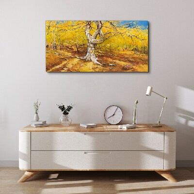 Tablou canvas Pădurea de aur în aură de toamnă