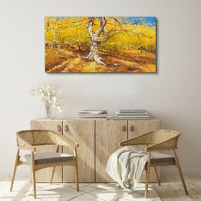 Tablou canvas Pădurea de aur în aură de toamnă