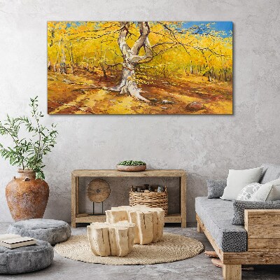 Tablou canvas Pădurea de aur în aură de toamnă