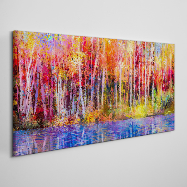 Tablou canvas Culori de toamnă lângă lac