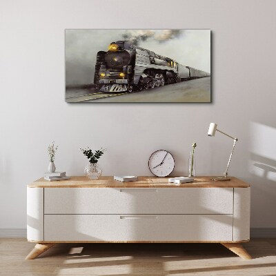 Tablou canvas O locomotivă cu abur în drum spre trecut