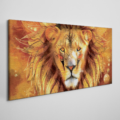 Tablou canvas Animal abstract Pisica Leu