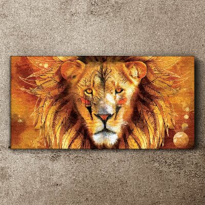 Tablou canvas Animal abstract Pisica Leu