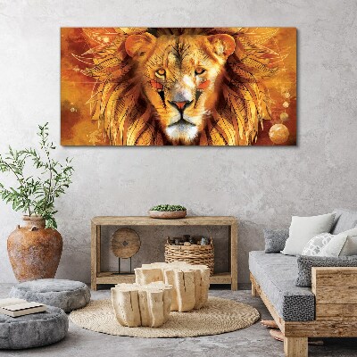 Tablou canvas Animal abstract Pisica Leu