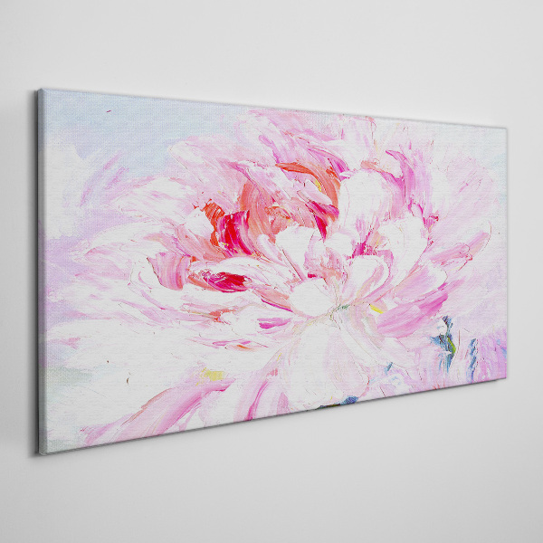 Tablou canvas Bujor roz cu o strălucire delicată