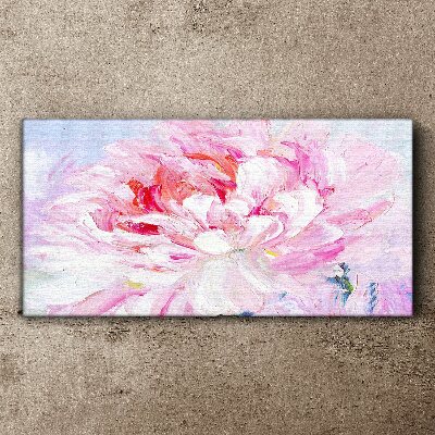 Tablou canvas Bujor roz cu o strălucire delicată