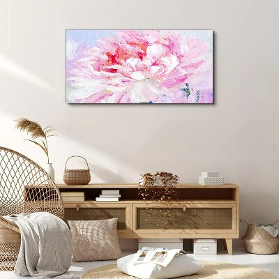 Tablou canvas Bujor roz cu o strălucire delicată