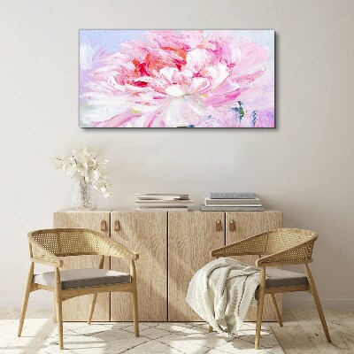 Tablou canvas Bujor roz cu o strălucire delicată