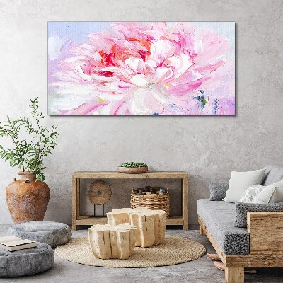 Tablou canvas Bujor roz cu o strălucire delicată