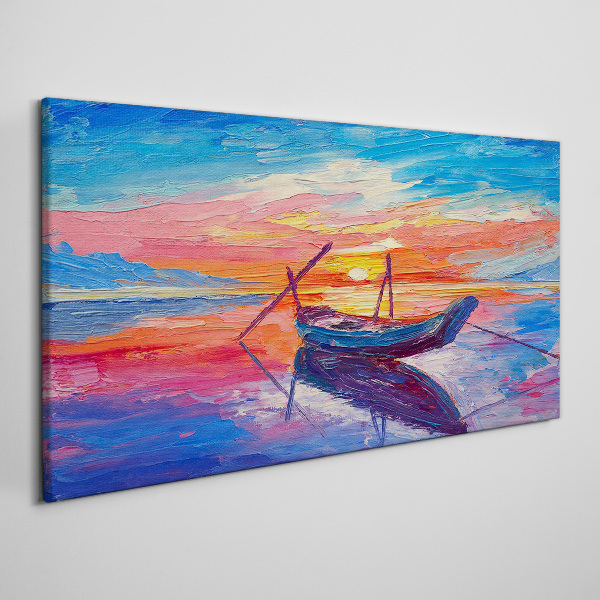 Tablou canvas Apus peste apa linistita