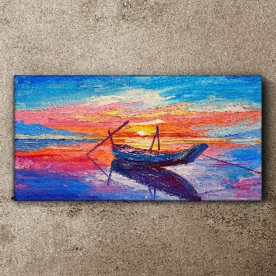 Tablou canvas Apus peste apa linistita