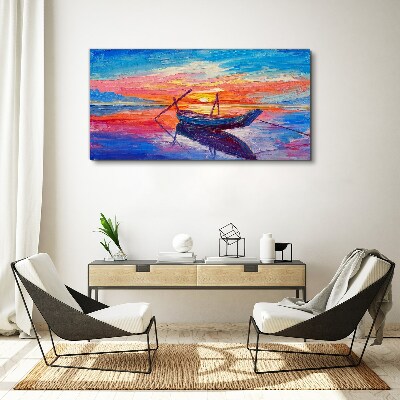 Tablou canvas Apus peste apa linistita