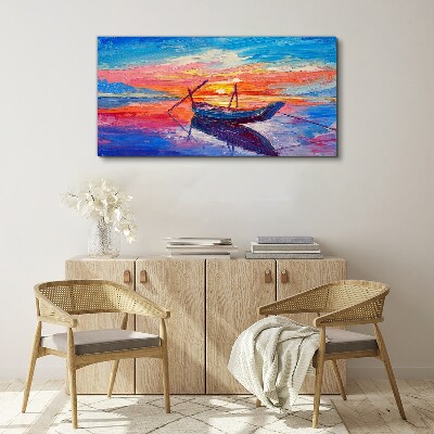 Tablou canvas Apus peste apa linistita