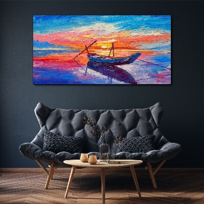 Tablou canvas Apus peste apa linistita