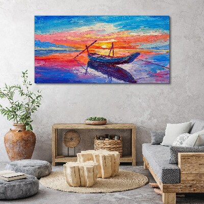 Tablou canvas Apus peste apa linistita