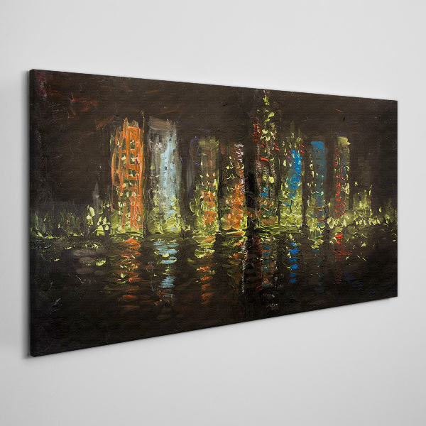 Tablou canvas Orașul noaptea în strălucirea luminilor