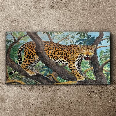 Tablou canvas Jaguar într-o pădure tropicală