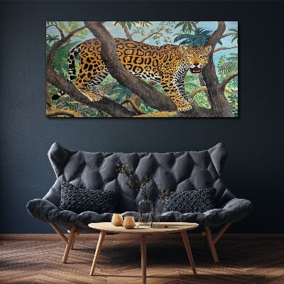 Tablou canvas Jaguar într-o pădure tropicală