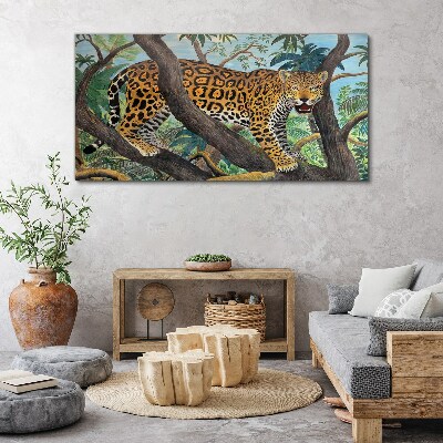 Tablou canvas Jaguar într-o pădure tropicală