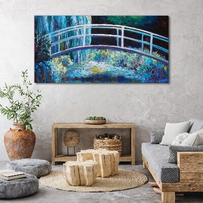 Tablou canvas Pictând podul florilor