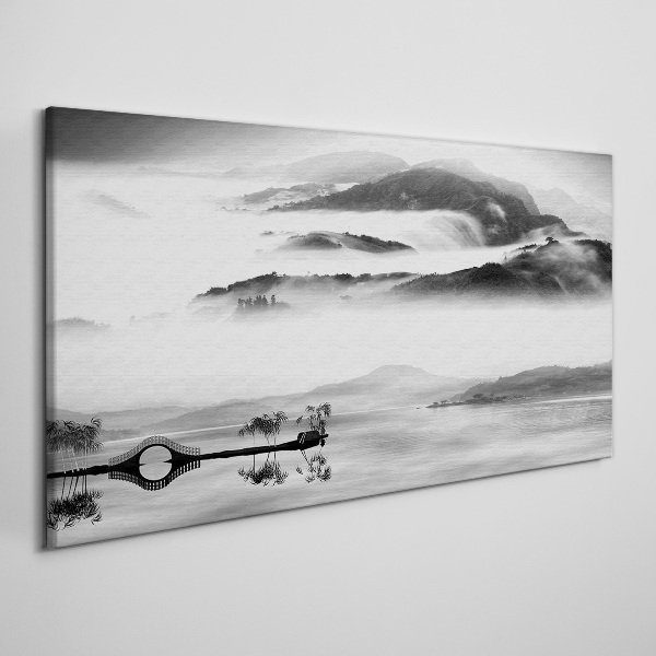 Tablou canvas Panoramă de munte cețoasă