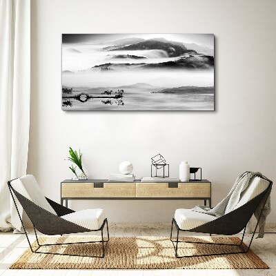 Tablou canvas Panoramă de munte cețoasă