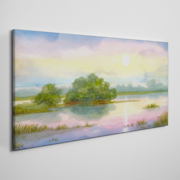 Tablou canvas Un peisaj liniștit lângă apă