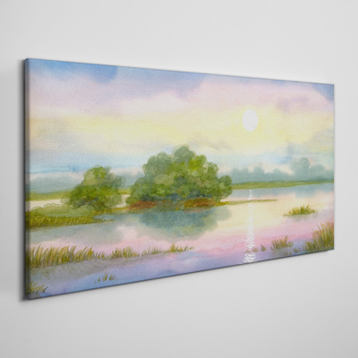 Tablou canvas Un peisaj liniștit lângă apă