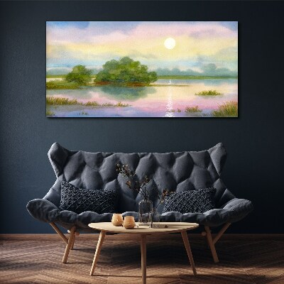 Tablou canvas Un peisaj liniștit lângă apă