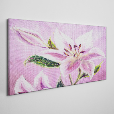 Tablou canvas Crini roz pe fond pastel