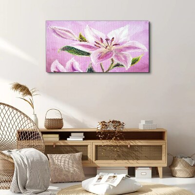 Tablou canvas Crini roz pe fond pastel