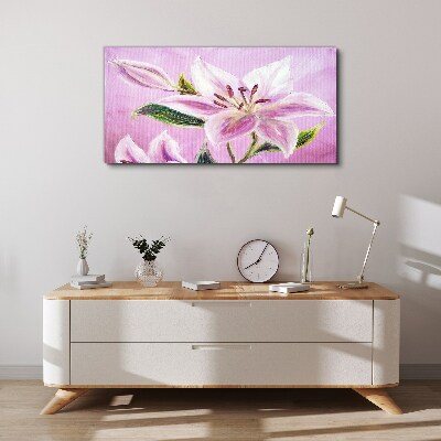 Tablou canvas Crini roz pe fond pastel