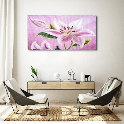 Tablou canvas Crini roz pe fond pastel