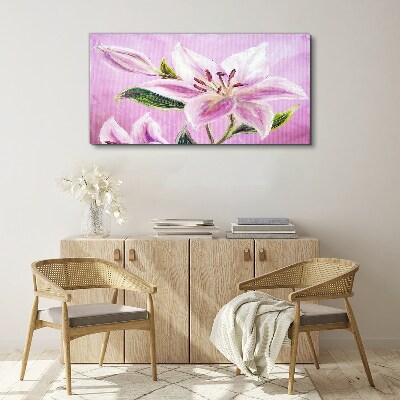 Tablou canvas Crini roz pe fond pastel