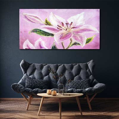 Tablou canvas Crini roz pe fond pastel