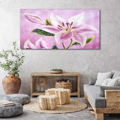 Tablou canvas Crini roz pe fond pastel
