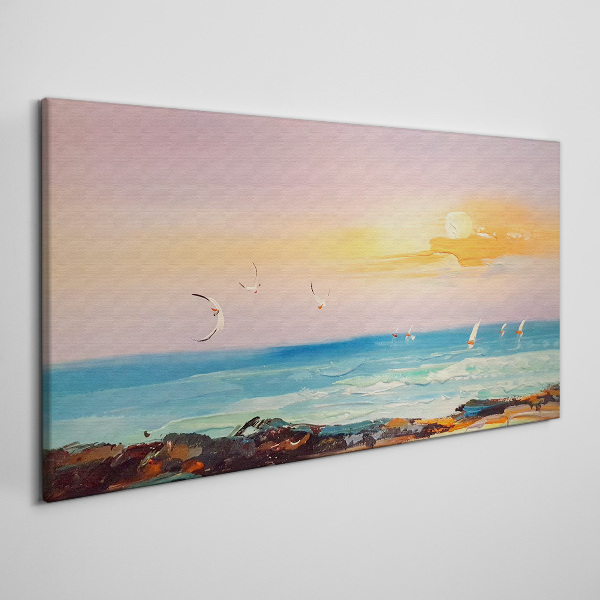 Tablou canvas Un apus linistit peste mare