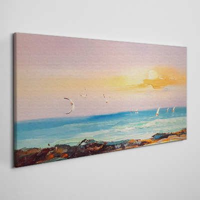 Tablou canvas Un apus linistit peste mare