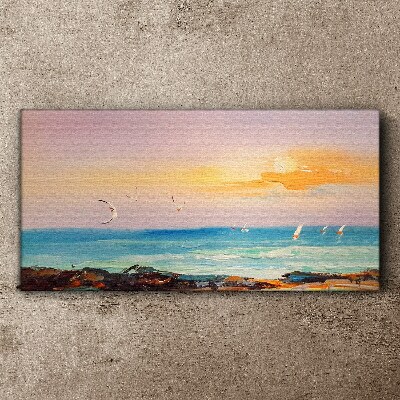 Tablou canvas Un apus linistit peste mare