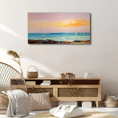 Tablou canvas Un apus linistit peste mare