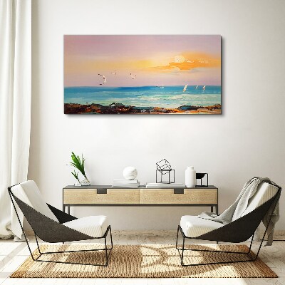 Tablou canvas Un apus linistit peste mare