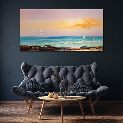 Tablou canvas Un apus linistit peste mare