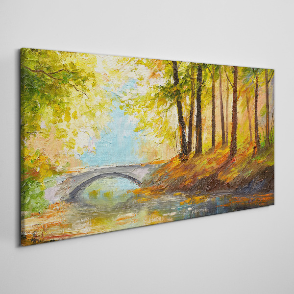 Tablou canvas Pod în pădurea de toamnă