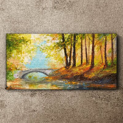 Tablou canvas Pod în pădurea de toamnă