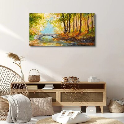 Tablou canvas Pod în pădurea de toamnă